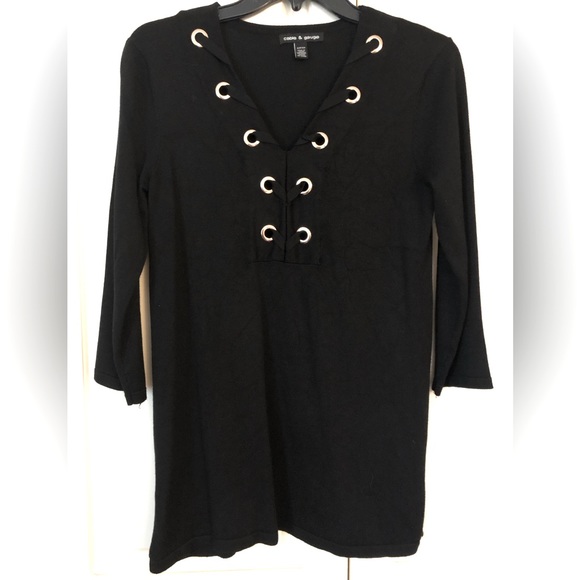 Cable & Gauge Tops Nwot Cable Gauge Laceup Tunic With Grommets Size